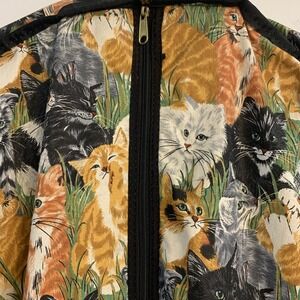Vintage Cat Print Garment Bag Sewn In Mexico US Materials Wator Brand GUC